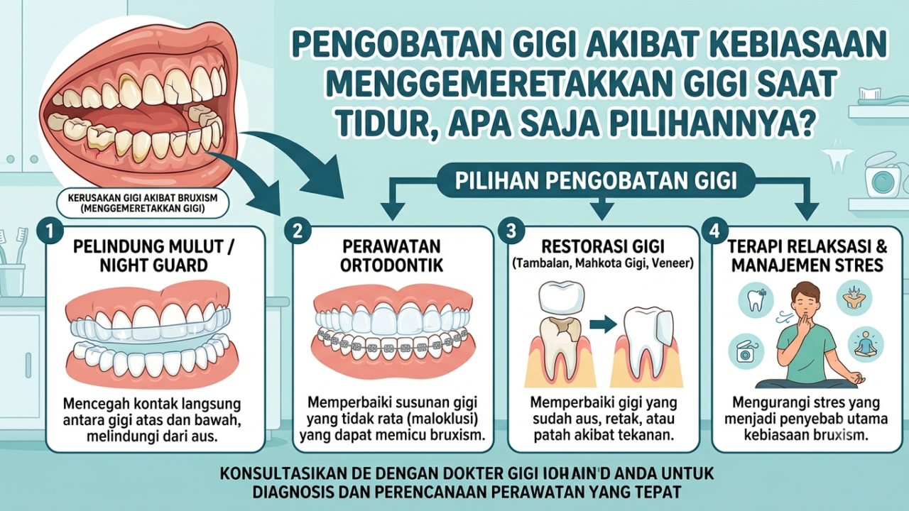 Pengobatan Gigi Akibat Kebiasaan Menggemeretakkan Gigi Saat Tidur, Apa Saja Pilihannya?