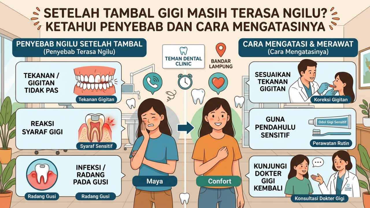 Setelah Tambal Gigi Masih Terasa Ngilu? Ketahui Penyebab dan Cara Mengatasinya