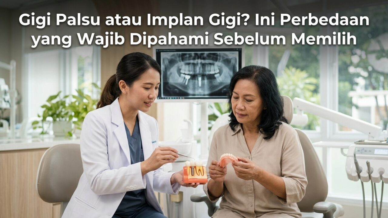 Gigi Palsu atau Implan Gigi? Ini Perbedaan yang Wajib Dipahami Sebelum Memilih